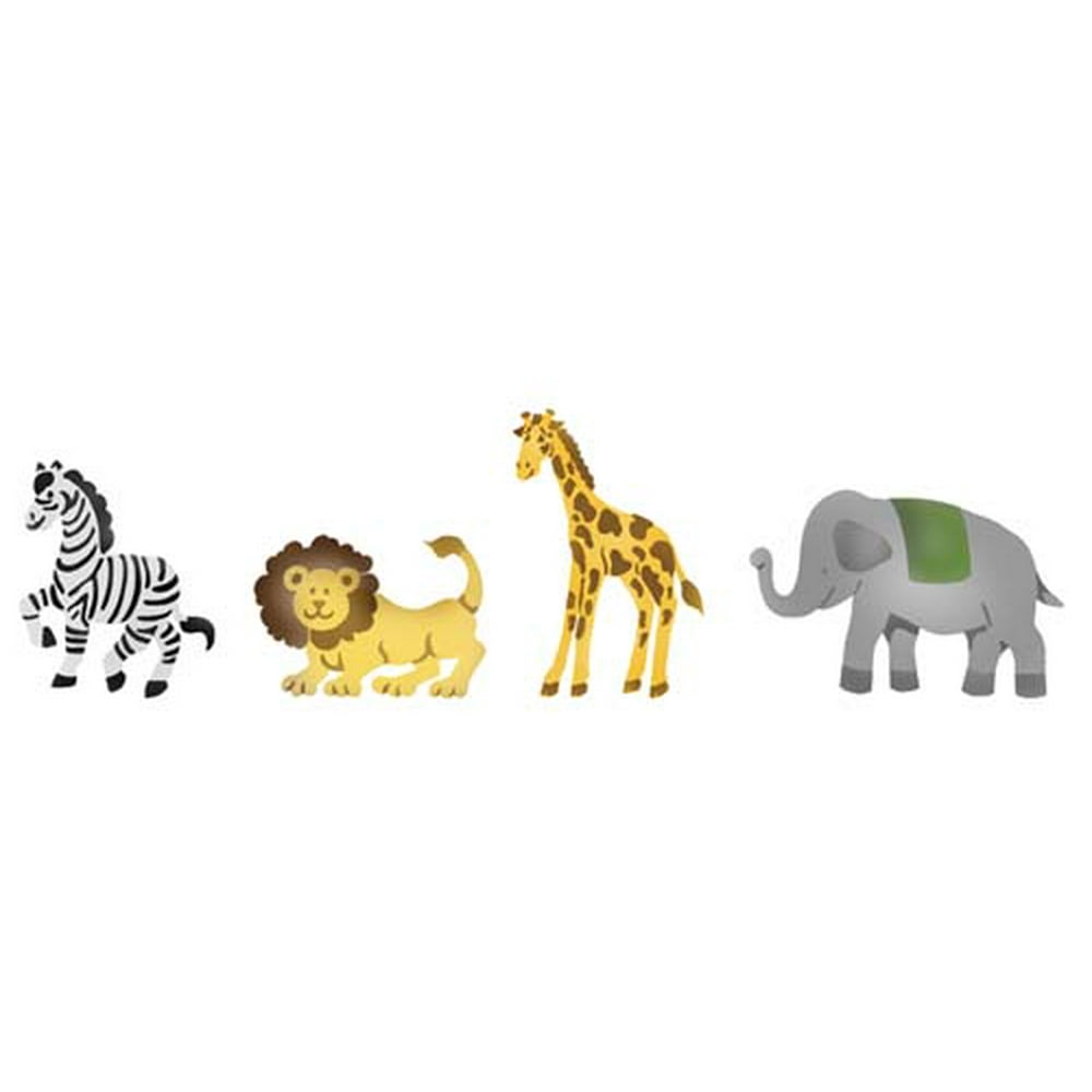 Baby Animals Wall Stencil SKU 3587 by Designer Stencils
