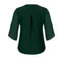 thumbnail image 5 of Giftesty Spring Tops for Women 2024 Women Fashion Casual Solid V-Neck Loose Short Sleeve T-shirt Top Blouse Pullover, 5 of 8