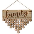 thumbnail image 1 of Billuyoard Tablero de cuenta regresiva de madera, placa de calendario, decoración de pared de ambiente cálido elegante Natural, manualidades para boda, Decoración del hogar JM01087 Billuyoard HA011602-01, 1 of 6