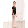 thumbnail image 4 of Stelle Ballet Leotards Bow Back Short Sleeve leotard for Girls/Toddlers/Kids Dancewear,Black,2-3T, 4 of 7