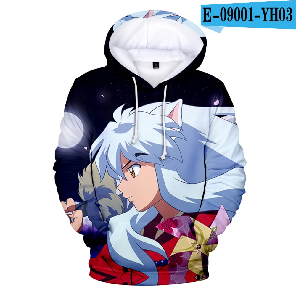 Inuyashas Hoodie Sweatshirts Men/Women Autumn Winter Hooded Tops Fashion Cartoon Anime Hoodies