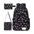 thumbnail image 2 of Bow Print Backpack Set, Lightweight School Book Bag With Crossbody Bag And Pouch, Casual Daypack For Students, 2 of 5