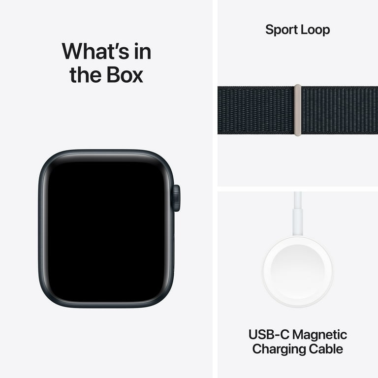 Apple Watch SE GPS, 44mm Midnight Aluminum Case with Midnight Sport Loop