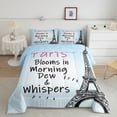 thumbnail image 2 of Castle Fairy Vintage Eiffel Tower Queen Comforter Set,Romantic Bedding Comforter Set, 2 of 8