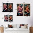 thumbnail image 4 of Designart "Contemporary Rose Blossom I" Rose Framed Wall Art Set Of 2 - Pink Floral Frame Gallery Set For Office Decor, 4 of 6