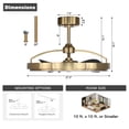 thumbnail image 5 of Parrot Uncle 27-Inch Modern Gold Reversible Fandelier Ceiling Fan with LED Light and Remote Control, 5 of 11