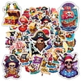 thumbnail image 3 of 35pcs-50pcs Cartoon Pirate Stickers Skull Stickers Funny Stickers Animal Stickers for Notebook Suitcase Guitar, 3 of 9