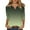 Green, variant on Ladies Tops 3/4 Sleeve Tops for Women Summer Notched V Neck Plain T Shirts Casual Cute Three Quarter Length Blouses Women's 3/4 Sleeve Tops Purple L