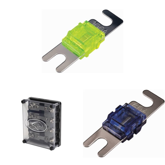 Kicker Warhorse HPFD4 Fused Way Distribution Block & (4 ) AFS 60 / 100 Amp Fuse Bundle
