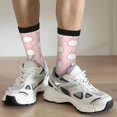 thumbnail image 6 of Bingfone Compression Socks for Women and Men Long Socks for Running Athletic Cycling Nurse- Cute Rabbit, 6 of 6
