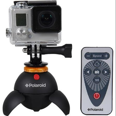 Polaroid Rechargeable Panorama EyeBall Head w/Attachments for GoPro Action Cameras, Bluetooth Digital Devices & All Tripod Mounted Cameras &