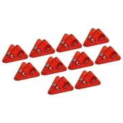 Uxcell Multifunction Document Clip,10Pack Triangular Clip for Book Page Corner,Transparent Red