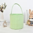 thumbnail image 3 of Michellecmm Cloth Easter Basket Cute Carry Around Plaid Print Bucket Tote with Long Handle, 3 of 8