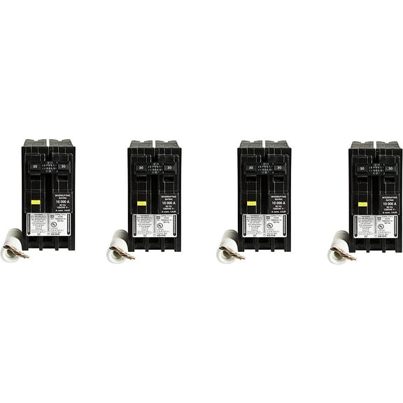 Square D Homeline GFCI Circuit Breaker HOM230GFIC - 30 Amp 2-Pole - Pack of 4