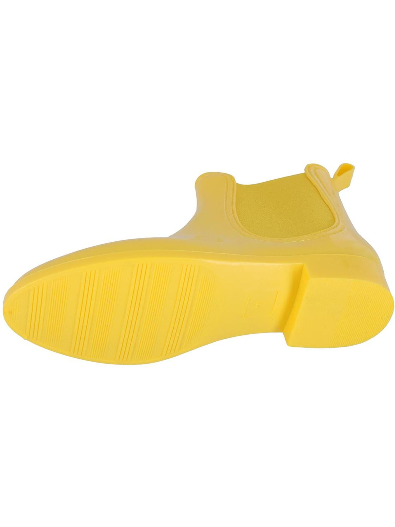 CTM  Solid Color Waterproof Ankle Rain Boots (Women)