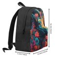 thumbnail image 3 of Zufioo Colorful Flower Goat Pattern Adult Backpack,Wear-resistant and Breathable Multi-pocket Backpack, Suitable for Travel, Business and Outdoor Activities, 3 of 9