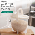 thumbnail image 2 of Rice washing creative household kitchen gadgets lazy people washing rice sieve convection plastic two water rice washing machine-colour box, 2 of 5