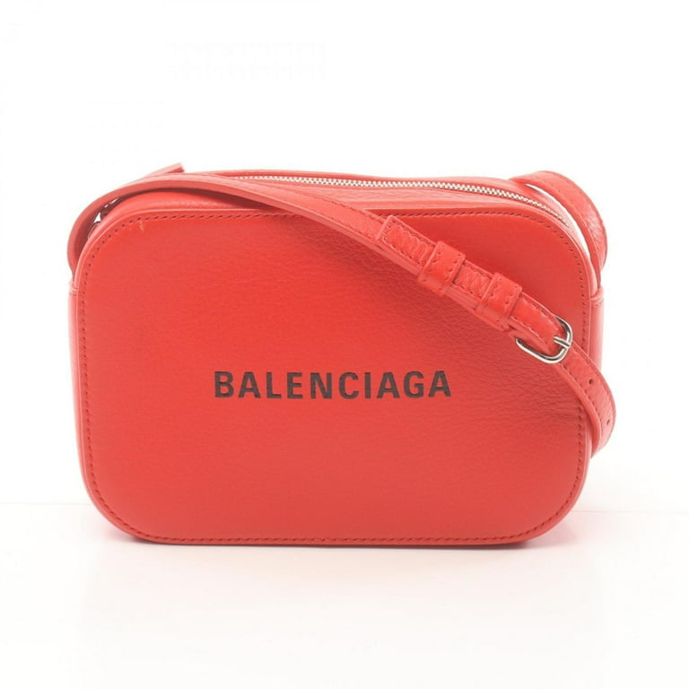 Pre Owned BALENCIAGA EVERYDAY Camera Bag XS Shoulder Leather Women s Red 552372 Good Walmart