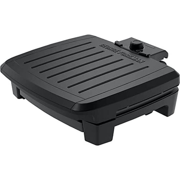 George Foreman GRECV075B Submersible Contact Grill, 75 Sq In, Black Plates