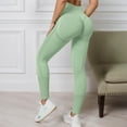 thumbnail image 2 of Women's Leggings Seamless High Waisted Yoga Pants Peach Lifting Leggings Tummy Control Comfortable Workout Wear Long Underwear Women, 2 of 4