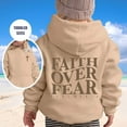 thumbnail image 5 of MUXiin Faith Over Fear Hoodie Kids Boys Christian Graphic Cute Hoodies Pullover Tops with Pockets, 5 of 8