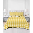 thumbnail image 3 of Yellow Full Size Down Alternative Comforter, Lightweight Comforter Quilt Bedding Set with Pillow Shams Country French Rustic Buffalo Plaid Modern Art All Seasons Bed Comforter Duvet Insert 78"x90", 3 of 7