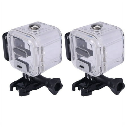 2pcs 45M Waterproof Housing Case for Hero 5, 4 Session Diving und erwater,2 x Waterproof Housing Case For Gopro Hero 4 5 Session,black&transparent
