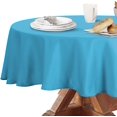 thumbnail image 1 of LAICAIW Round Table Cloth, Water Resistant Microfiber, 90 Inch Diameter, Aqua Blue, Decorative Fabric, 1 of 7