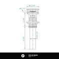 thumbnail image 7 of Fine Fixtures Pop Up Drain With Strainer Basket in Black Matte, 7 of 7
