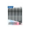 BAZIC Arrow Ballpoint Pens, 1.0 mm Medium Point Black Color Stick Pen, 10 Count, 1-Pack