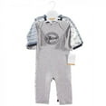 thumbnail image 2 of Hudson Baby Infant Boy Cotton Coveralls 3pk, Aviation, 0-3 Months, 2 of 2