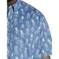 thumbnail image 2 of Easy-Care Pineapple Print Sport Shirt Blue 5XLT, 2 of 5