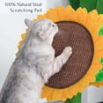 thumbnail image 4 of Catry 26" Sunflower Cat Scratcher with Replaceable Sisal Post, Double Jute Scratching Pads, for Multi-cat Home, 4 of 8