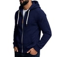 thumbnail image 2 of Men Lightweight Full Zip Hoodie Jacket Casual Sports Outdoor Pullover with Zippered And Pockets, L, 2 of 6