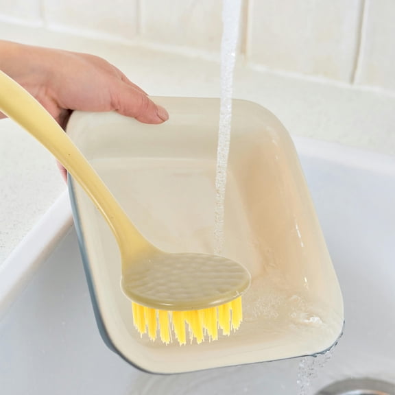 Tineasur White Dish Brush for Kitchen Cleaning, Scrubbing Pots, Pans, and Cookware - 1 Piece Scrubber