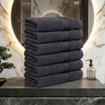 thumbnail image 2 of Ample Decor Bathroom Hand Towels 100% Cotton 18X28 inch -6pc Grey, 2 of 6