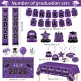 thumbnail image 4 of Graduation Decorations - 2026 Congrats Grad Banner Backdrop Flag,Hanging Swirl Balloons & Honeycomb Kit-Graduation Party Supplies for Class of 2026 High School & College Celebrations, 4 of 45