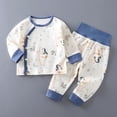 thumbnail image 2 of NIEWTR Matching Baby and Toddler Pajamas Girls 2-Piece Set Toddler Kids Long Sleeve Pullover with Elastic Waistband Pants Casual Sleepwear Daily for 2T 3T(A-Blue,18-24 Months), 2 of 6