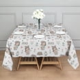 thumbnail image 3 of White Forest Girl Pattern Square Tablecloth,Waterproof Square Table Cover,Wipeable Spillproof Washable Table Cover for Home Kitchen Party Decor 42"X42"(107x107cm), 3 of 6