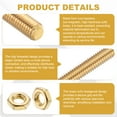 thumbnail image 4 of Uxcell 3 Sets Brass Fully Threaded Rod, M3x0.5mm Pitch Right Hand Threads Studs with Solid Brass Hex Nuts, 250mm/10" Long Threaded Screw Rods Fasteners for Anchors Bolts Hangers Clamps, 4 of 7