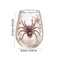 thumbnail image 2 of SHJHENG Halloween Araneid Floral Themed Wine Glass With Gold Rim Decorative Drinking Glass Elegant Glass Cup Ideal Gift For Festival 420ml, 2 of 6