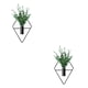 thumbnail image 1 of Bewildely Soporte geométrico decorativo para plantas, jarrón colgante de Metal sencillo y generoso, soporte para plantas de pared, hojas verdes hojas verdes negras 2Conjunto, 1 of 6