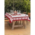 thumbnail image 2 of Outdoor Tablecloth with Umbrella Hole and Zipper, Valentine's Day Rectangle Table Cloth 52x70 Inch Waterproof Tablecloth, Love Heart Truck Modern Art Picnic Table Cover for Patio Camping, 2 of 7
