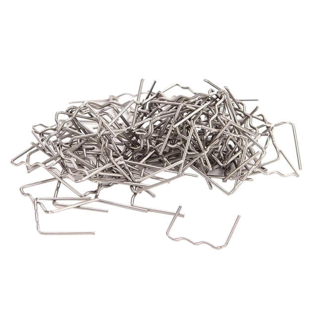 100 Piezas de Puntadas Calientes en de 0,8 Mm Precortadas pa Reparación de Alcantarildo de Plástico Macarena Grapas del soldador del coche