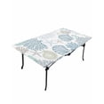 thumbnail image 6 of Coastal Blue Rectangle Tablecloth, Waterproof Elastic Fitted Table Covers for 3 Foot Tables, 24x36inch Decorative Tablecloths for Picnic, Camping, Outdoor, Coral Starfish Ocean Shell Marine Life, 6 of 6
