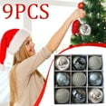 thumbnail image 5 of Axiiglly 9Pcs Christmas Balls Ornaments, 3.15" Shatterproof Christmas Balls Set, Multi-Pattern Painted Xmas Hanging Balls for Christmas Trees Decorations, Home Holiday Party Decor-Gray, 5 of 8