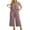 05 Purple Pink, variant on Women's Summer 2 Piece Outfits Lounge Sets Sleeveless Crop Top Wide Leg Cropped Pants with Pockets