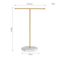 thumbnail image 4 of Earring Display Metal Stand Shelf Marble Base Organizer White, 4 of 8