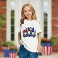 thumbnail image 2 of Jinhomg Holiday Shirts for Kids America Flag Graphic Patriotic Tees 4th of July Short Sleeve Crew Neck Tops 2025 Boys Girls Parade Street T-Shirts White 4 Years, 2 of 9