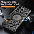 thumbnail image 3 of ELEHOLD For iPhone 16 Case,Luxury Ring  Kickstand 360°Rotatable Magnetic Shockproof Heat Dissipation Aluminum Metal Slim Phone case for iPhone 16,Desertgold, 3 of 7